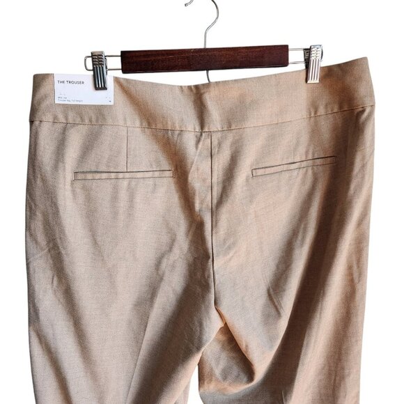Ann Taylor Pants 14 Women's Tan The Trouser Mid Rise Office Career NEW - Picture 8 of 11